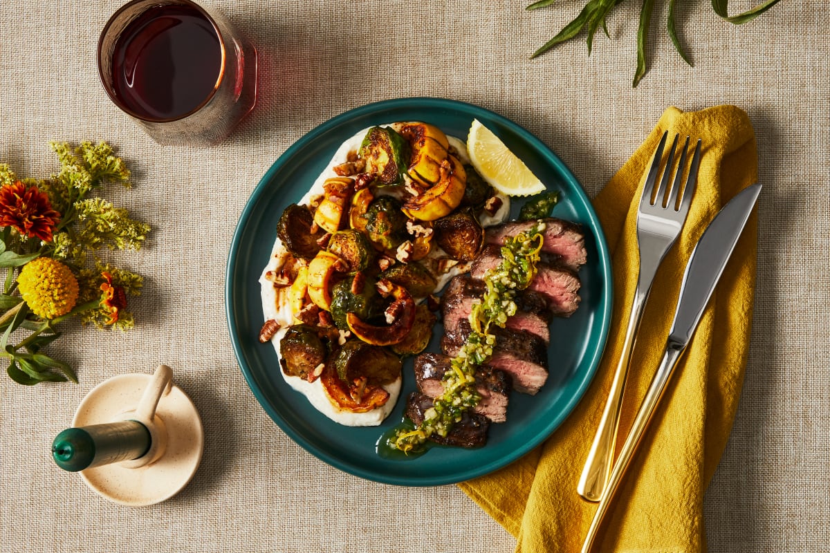 Butter-Basted Steak & Scallion Gremolata