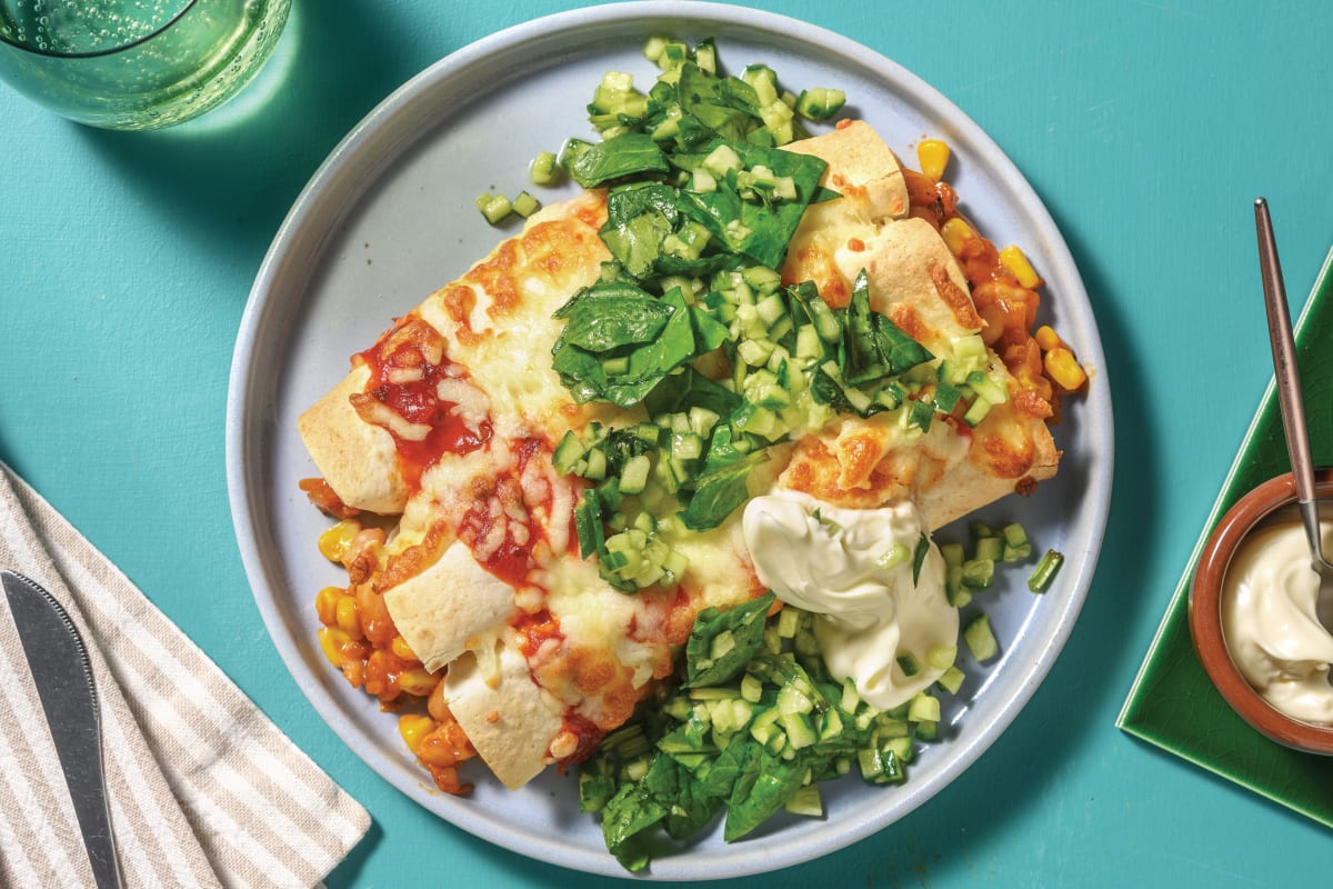 Butter Bean & Veggie Enchiladas