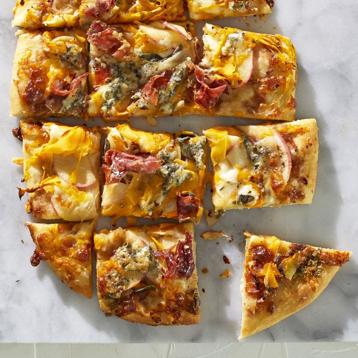 Bocconcini and Butternut Squash Flatbreads