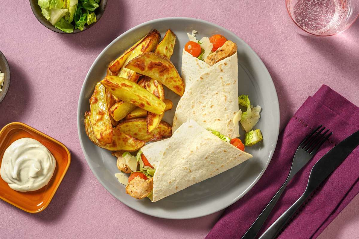 Caesar Salad Wrap mit Poulet