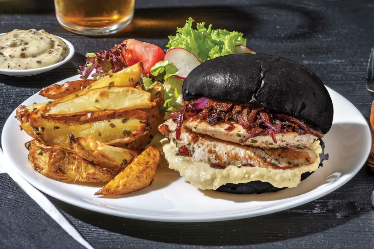 Caesar-Style Chicken & Bacon Burger