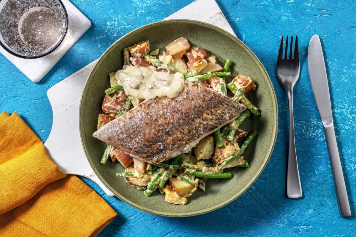 Barramundi et rémoulade au raifort