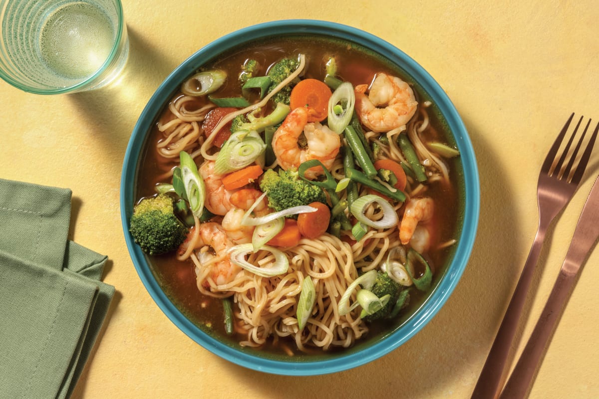 Cal Smart Chinese BBQ Prawn Noodle Soup with Veggies