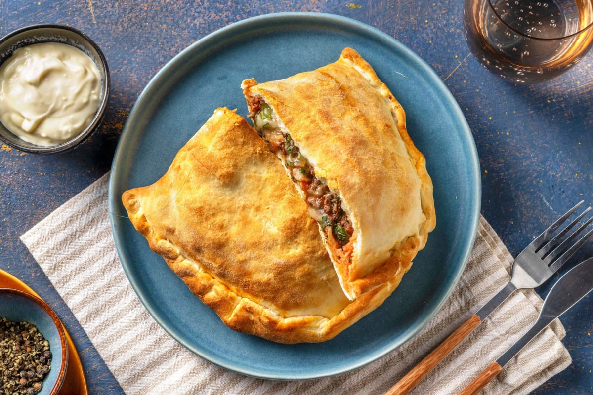 Cheesy Beef Calzones