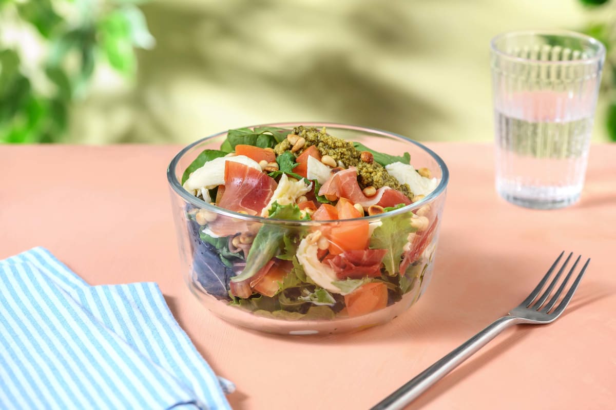 Caprese Inspired Mozzarella and Tomato Salad