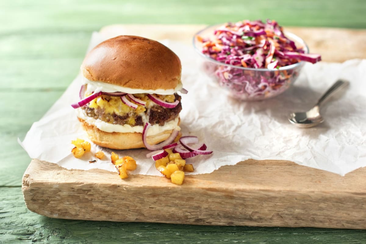 Caramelized-Pineapple Burgers