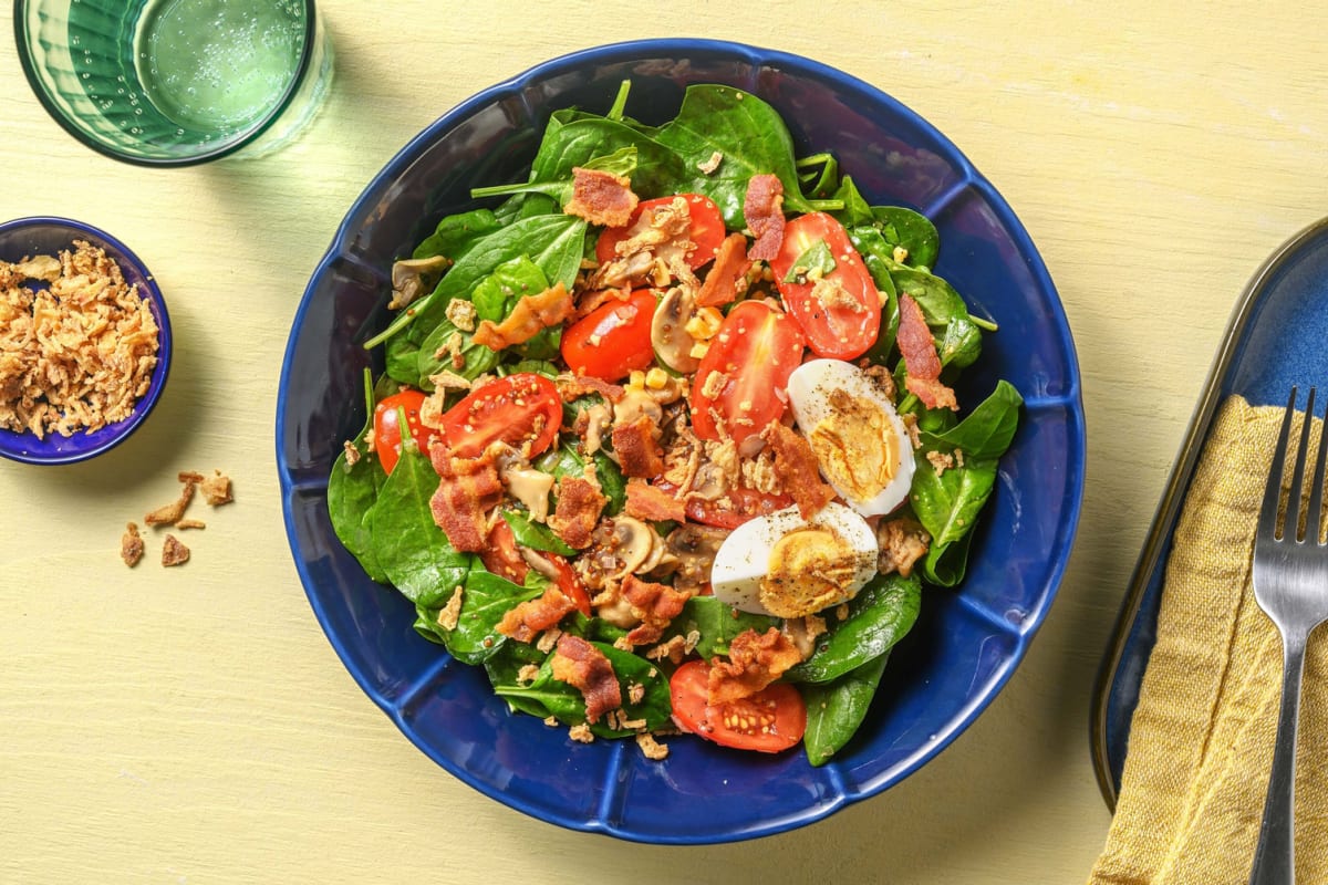 Salade de bacon et d’épinards faible en glucides