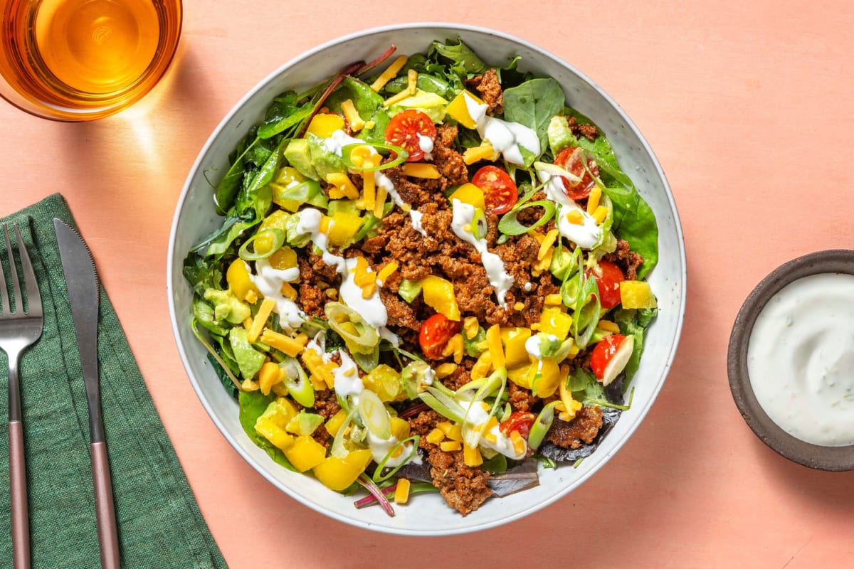 Carb Smart Beef Taco Salad Bowls