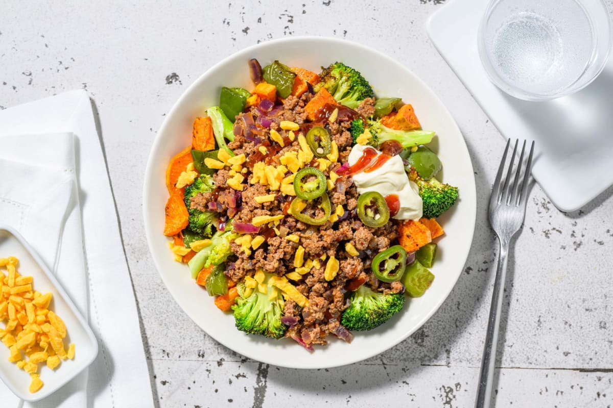 Carb Smart Southwest Pork and Veggie Bowl