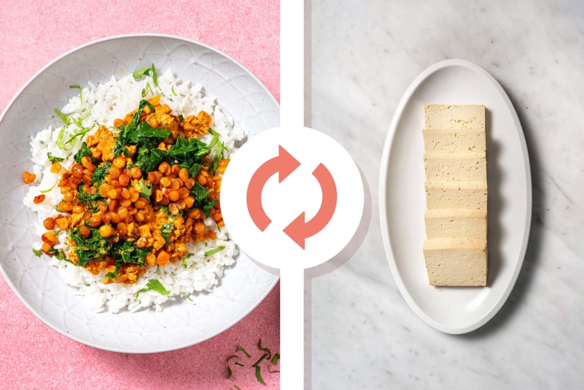 Tofu Curry and Crispy Chana Dal