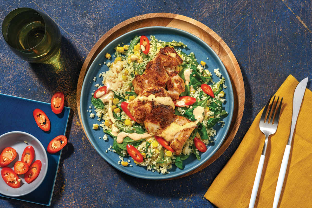 Caribbean Chicken & Veggie Couscous