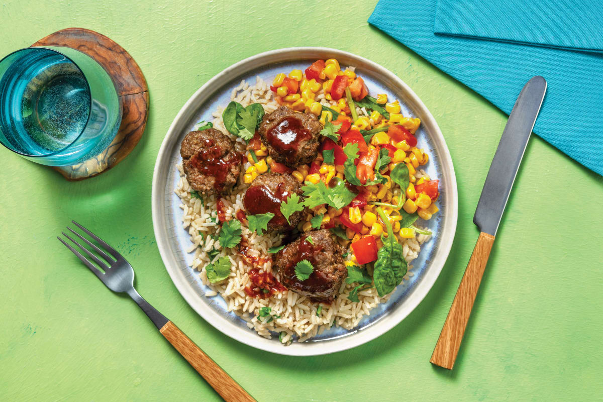 American Beef Rissoles & Sticky Glaze