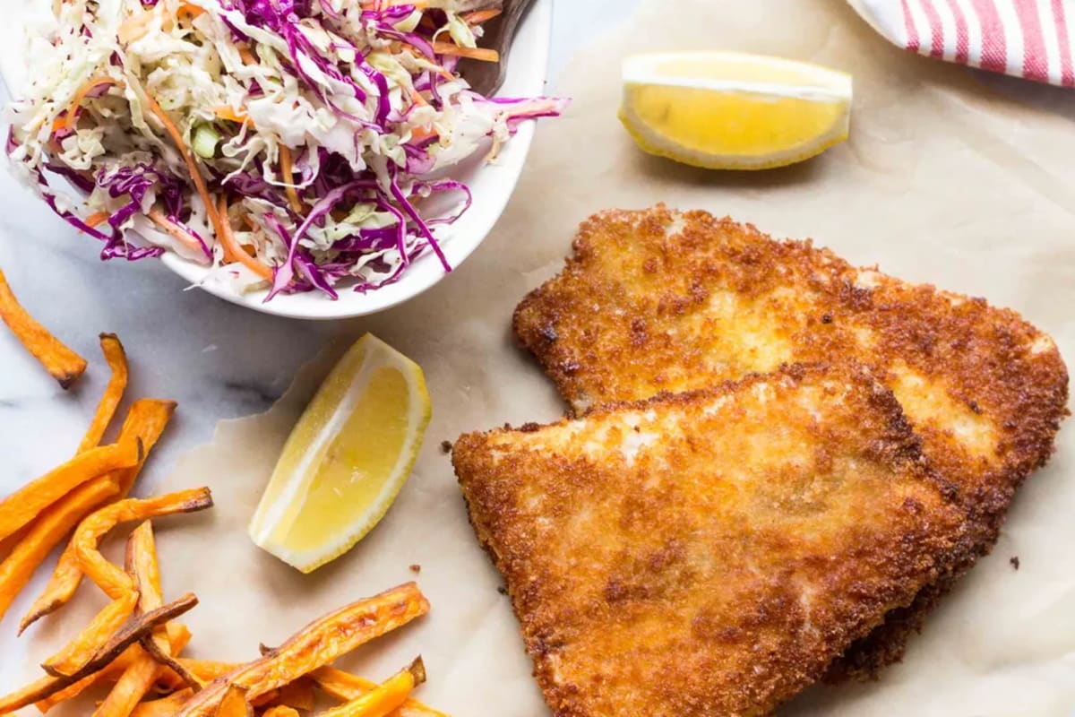 Cornmeal Crusted Barramundi n' Chips