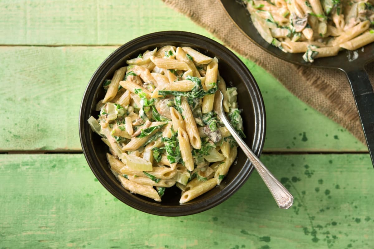 Swiss Chard and Wild Mushroom Penne