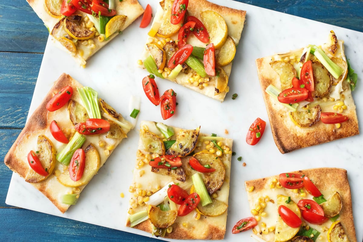 Charred Scallion and Corn Flatbread