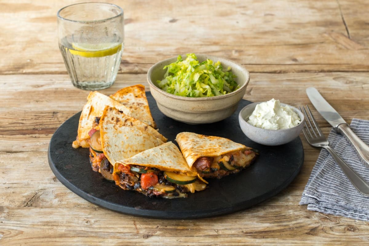 Zucchini and Black Bean Quesadillas