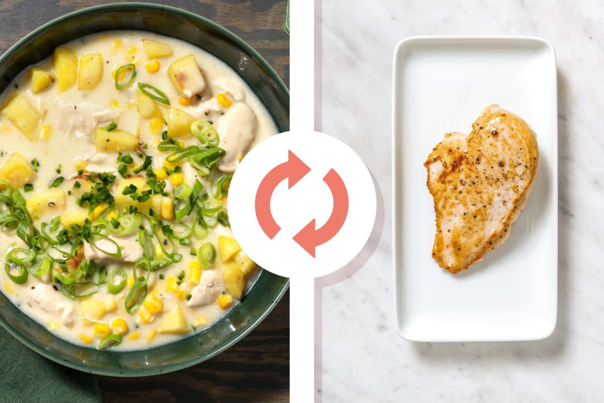 Chicken Breasts and Corn Chowder