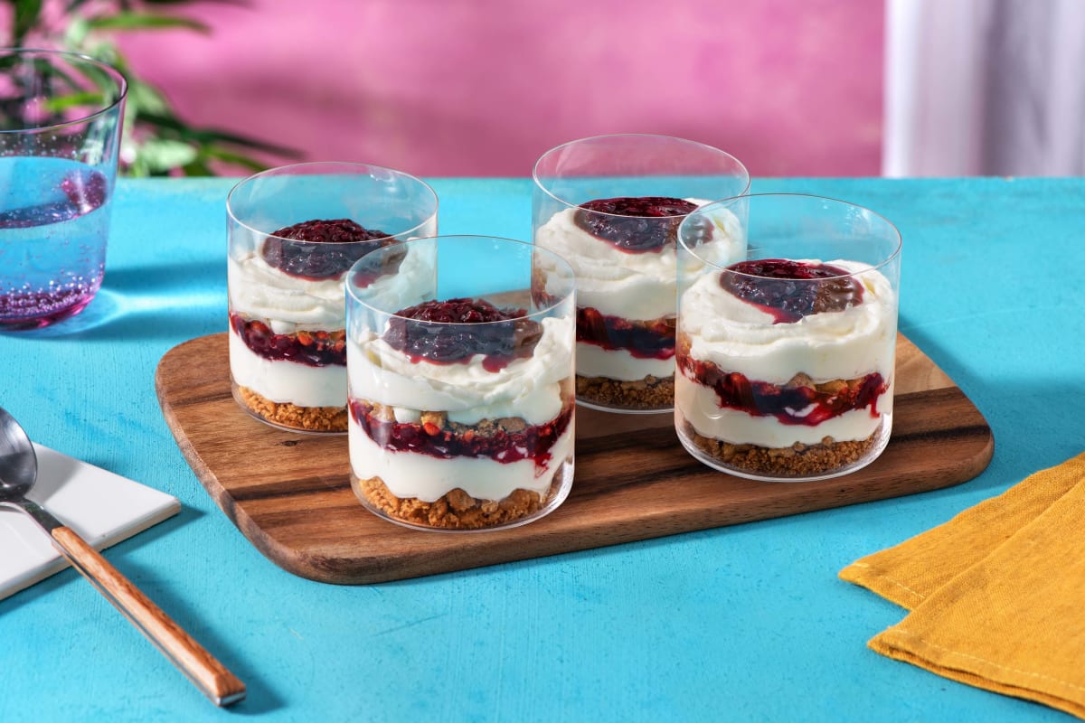 Parfaits style gâteau au fromage et aux cerises