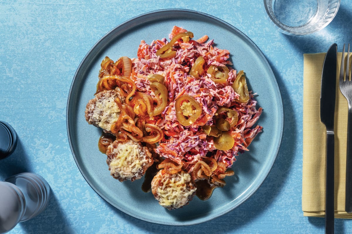 Quick American-Spiced Beef & Pork Rissoles