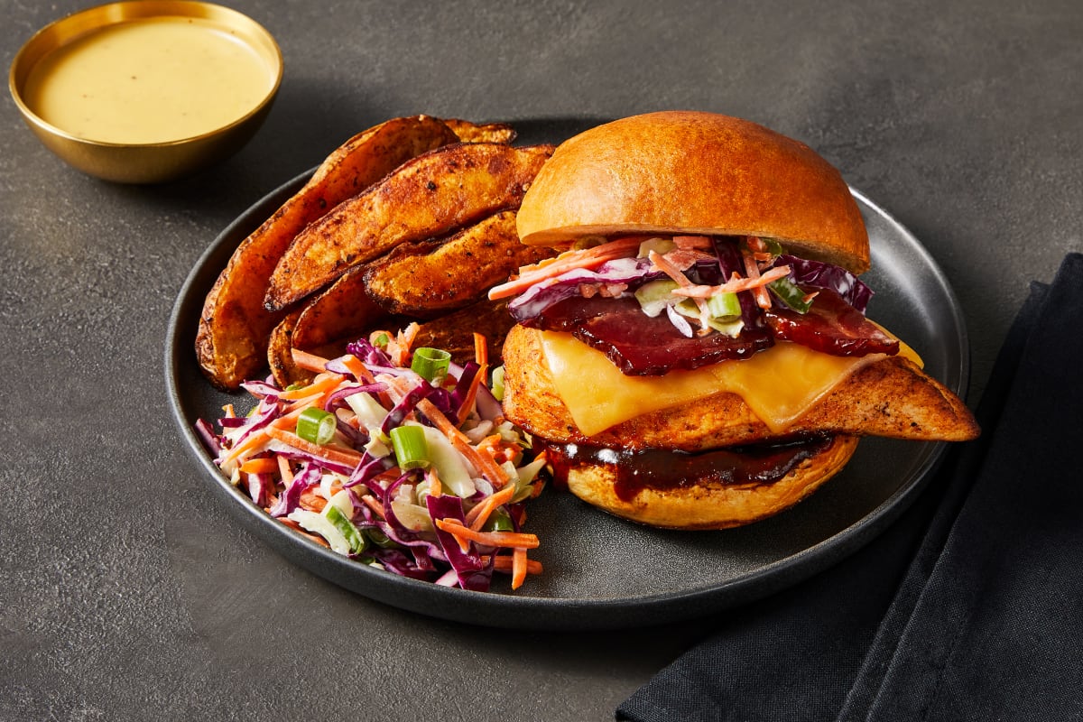 Cheesy Ancho BBQ Chicken Sandwiches