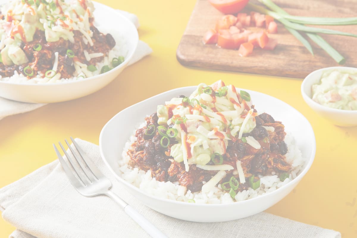 Cheesy BBQ Pulled Chicken Bowls