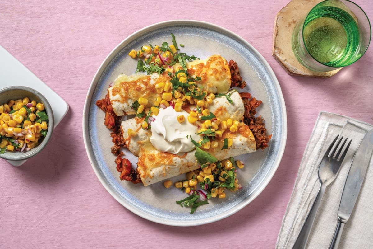 Mexican Beef & Cheese Enchiladas