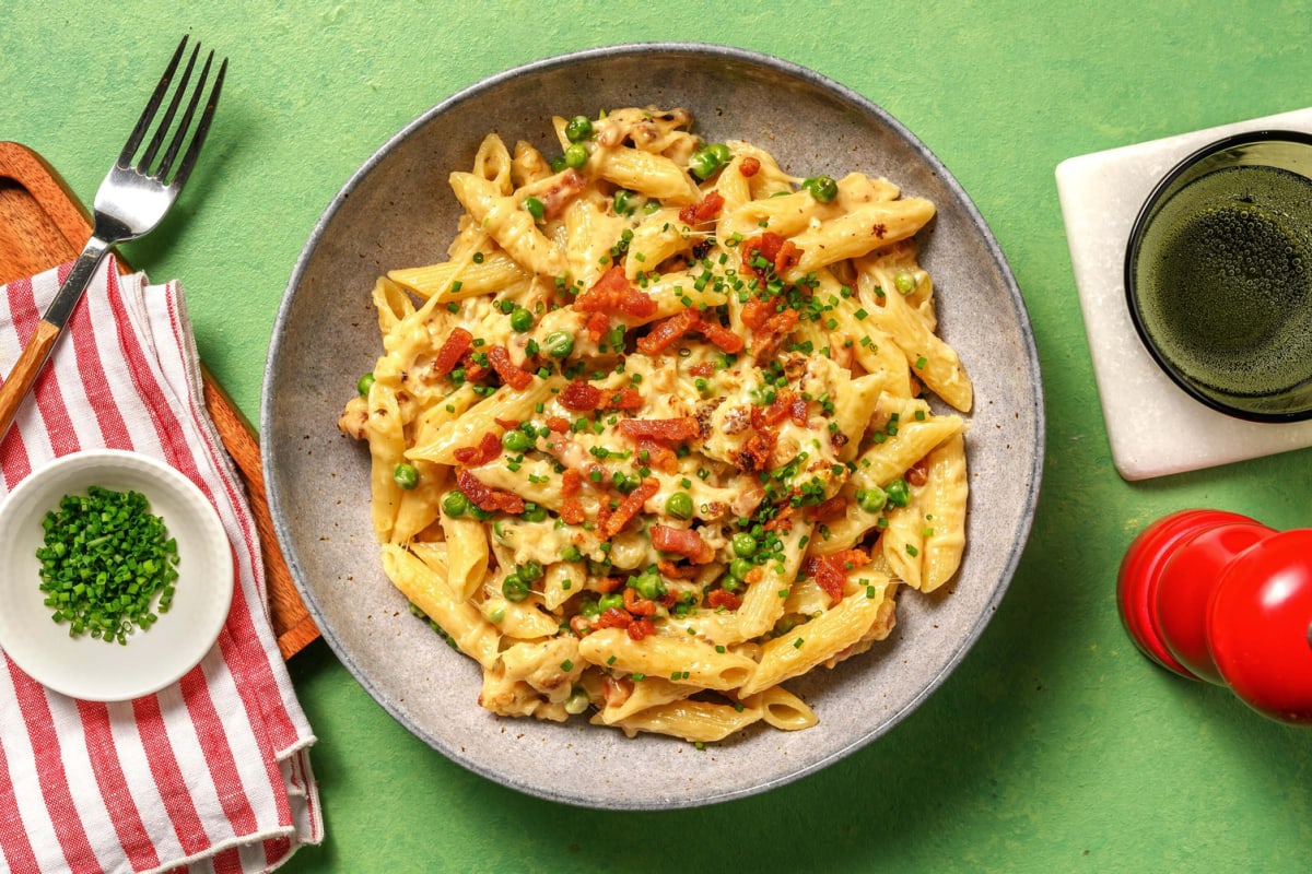 Cheesy Creamy Prosciutto Penne