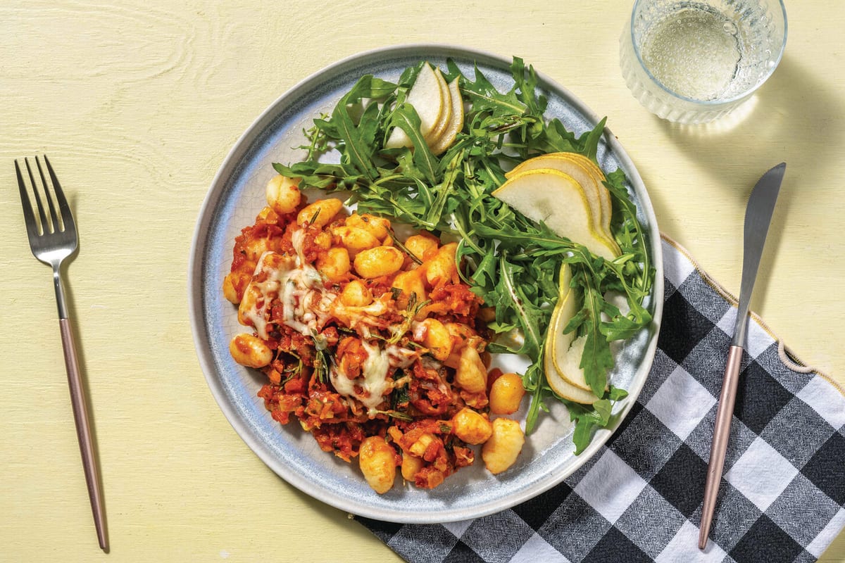 Cheesy Grilled Gnocchi & Veggies