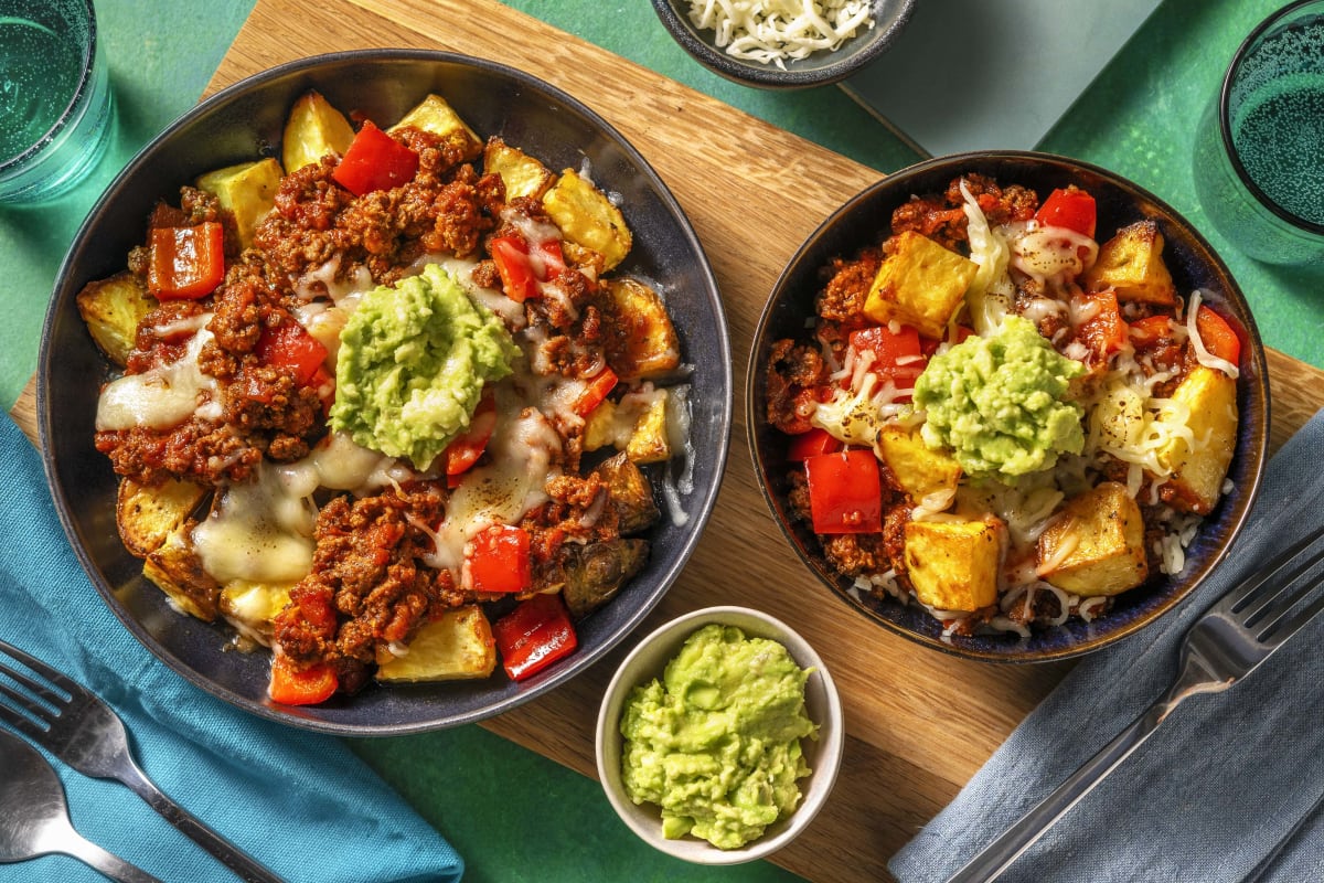 Cheesy Mexican Style Beef Hash