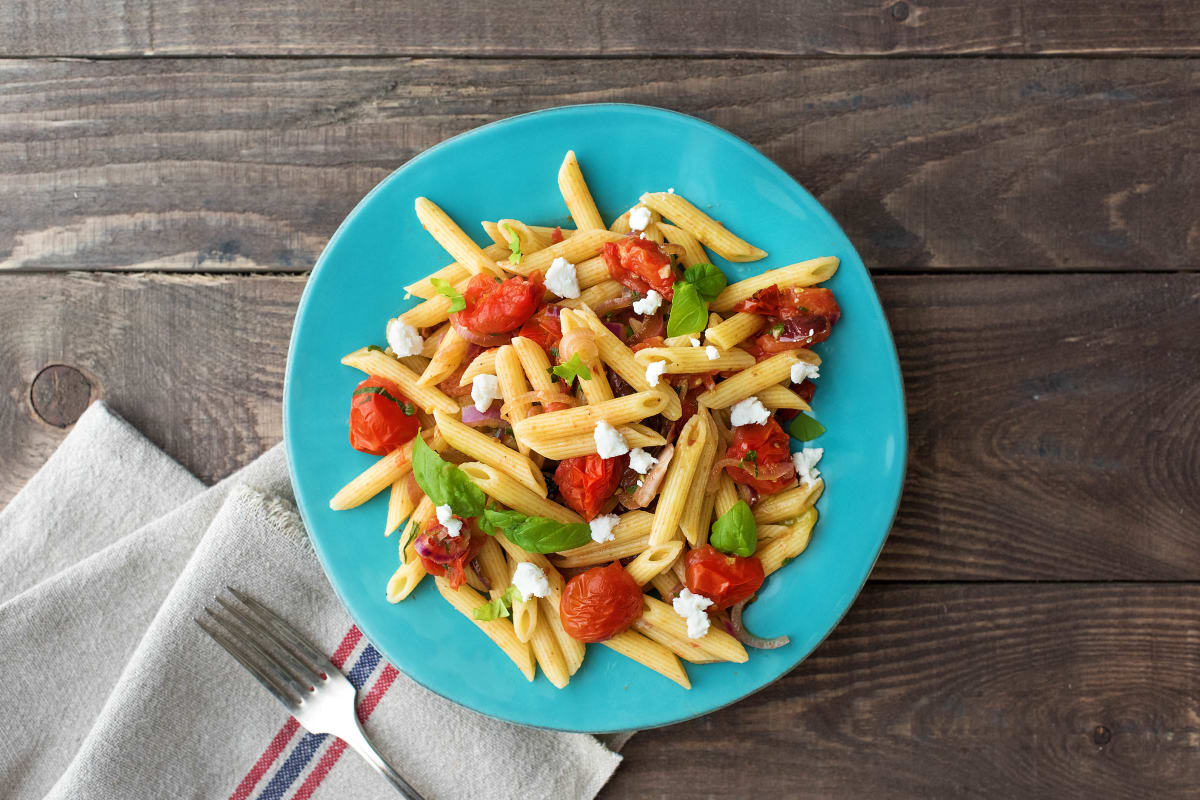 Cherry Tomato, Olive & Goat Cheese Penne