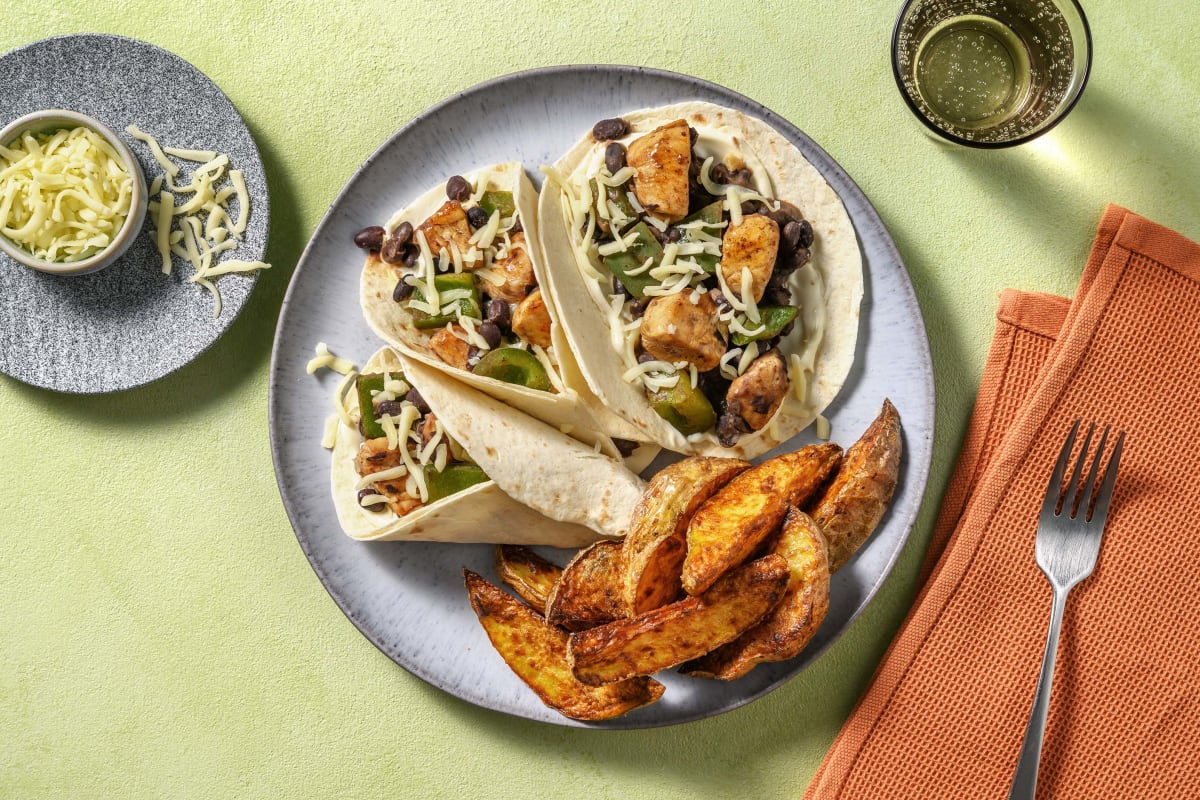 Chicken and Black Bean Fajitas