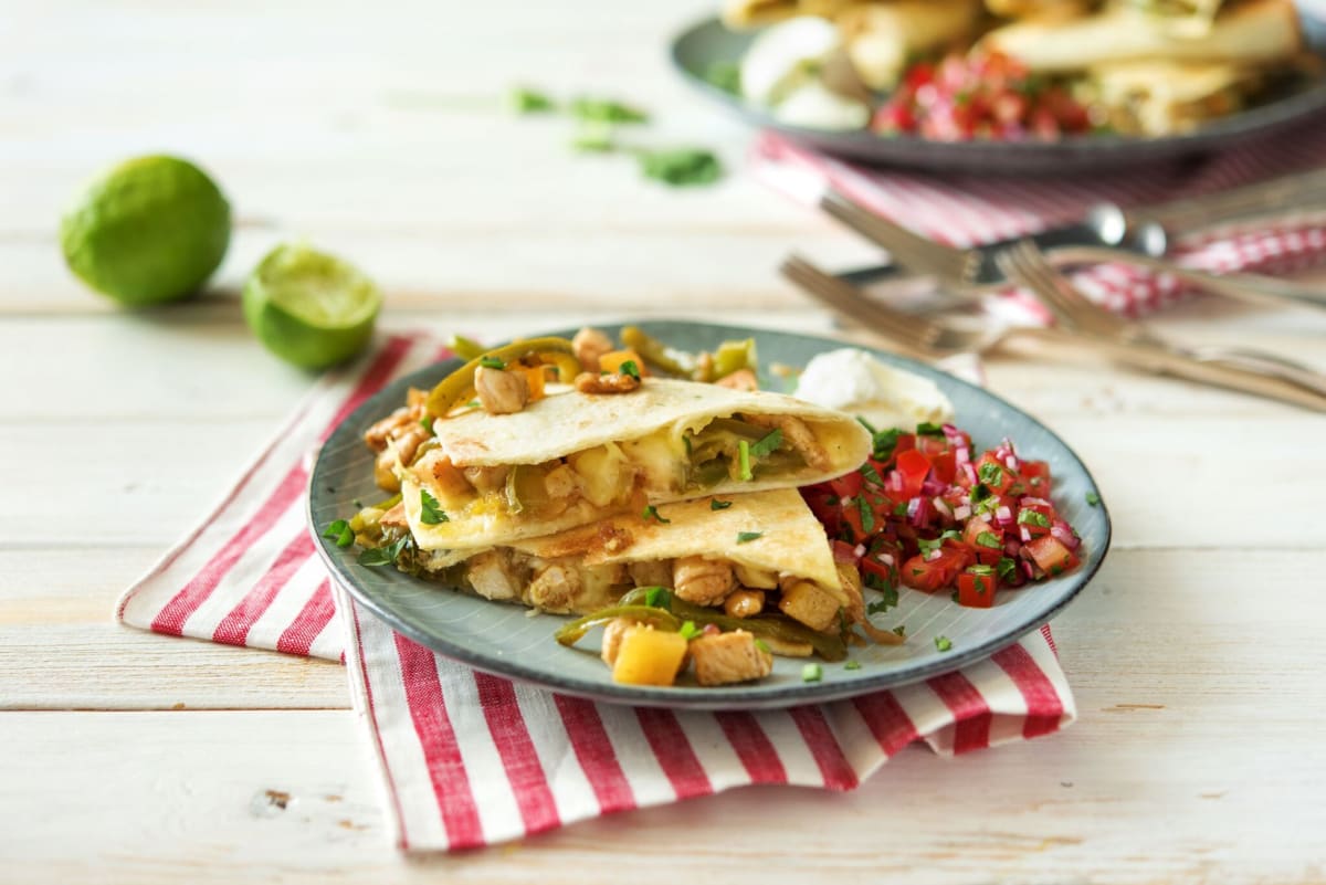 Chicken And Pineapple Quesadillas Recipe Hellofresh