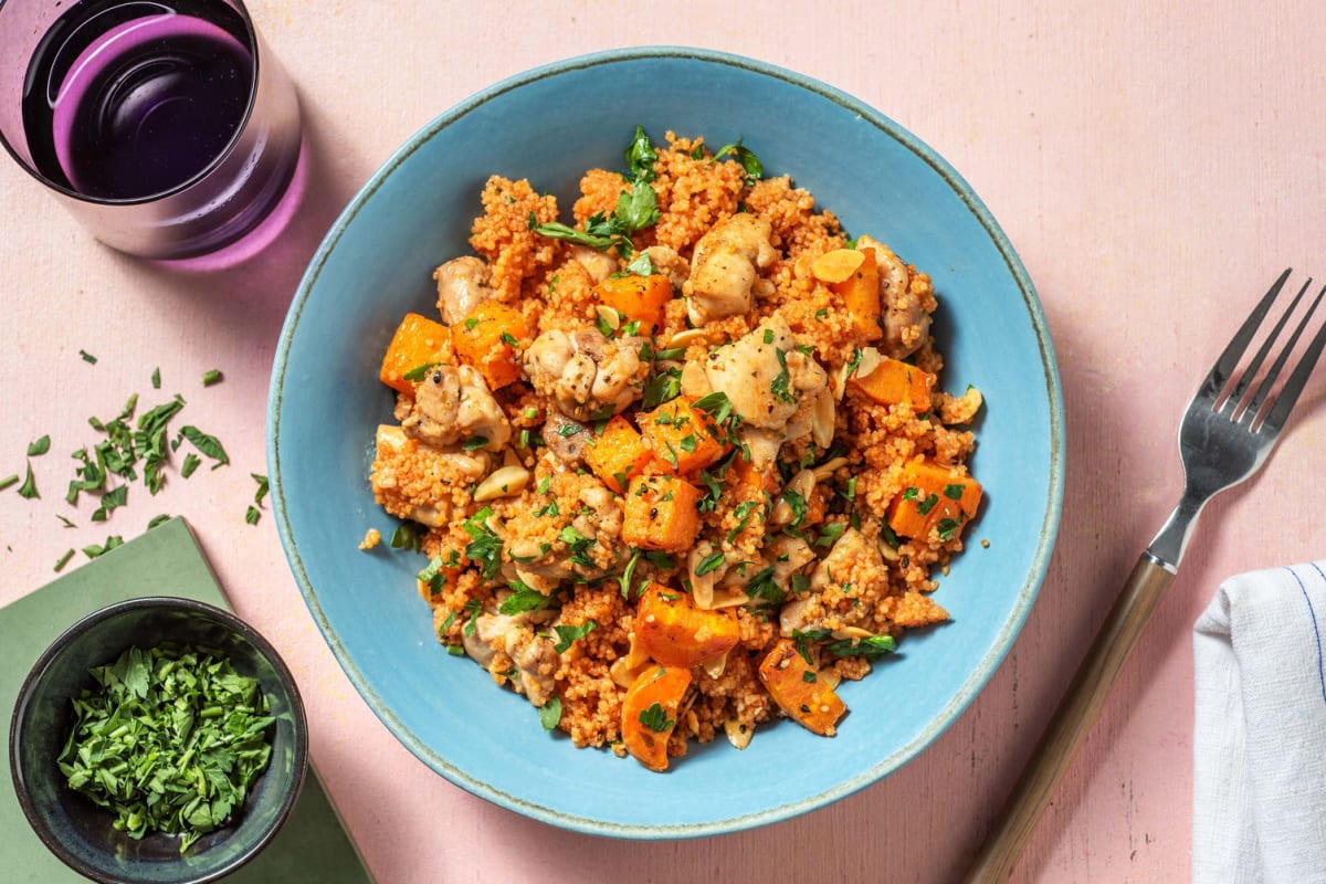 Couscous aux légumes racines et au poulet