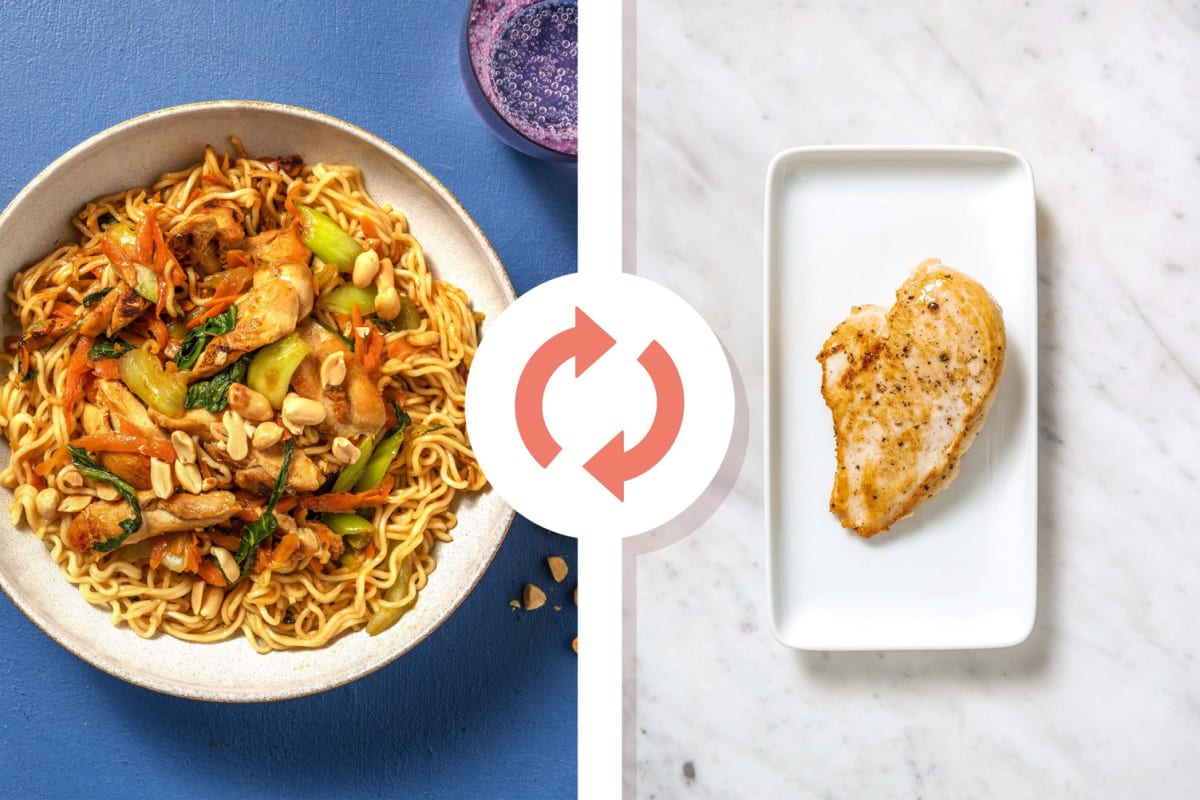 Chicken Breasts Chow Mein-Style Noodles