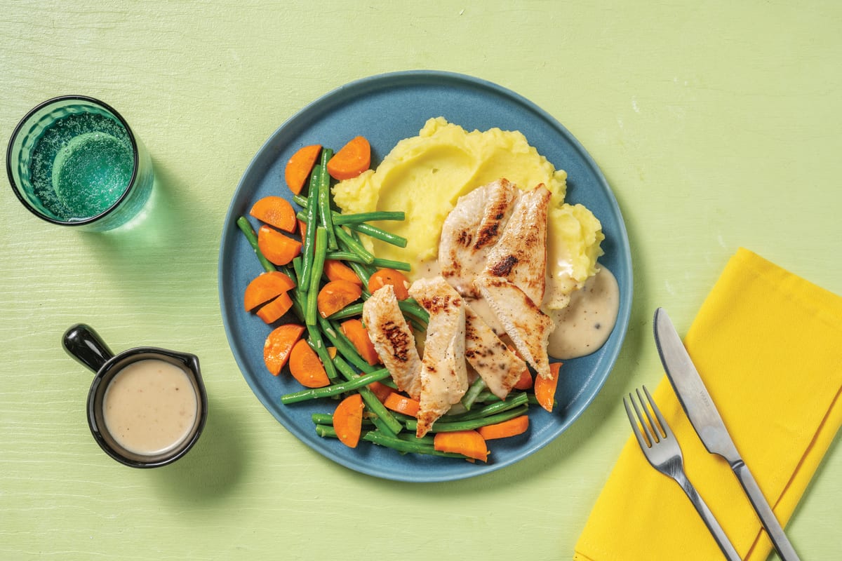 Quick Chicken & Creamy Peppercorn Sauce