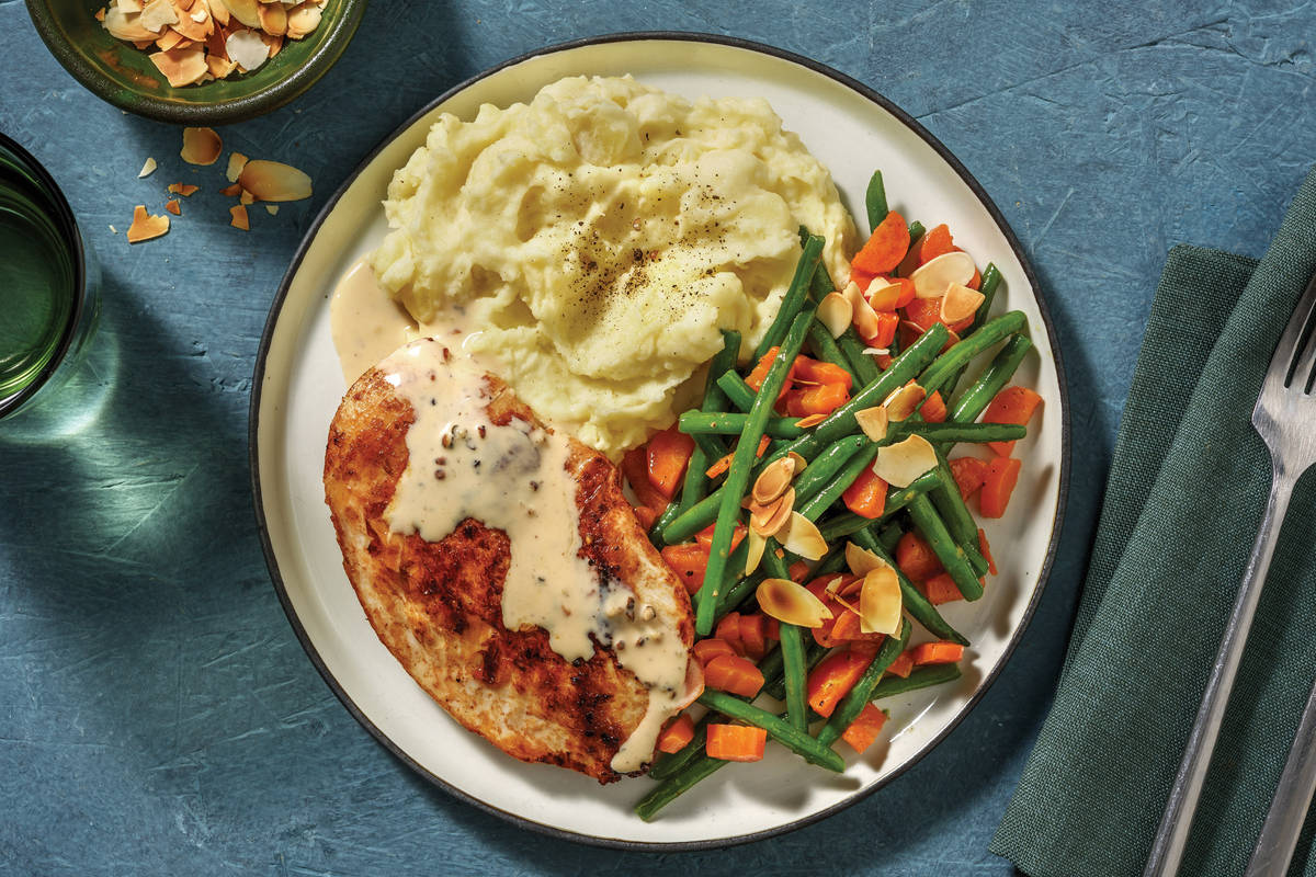 Double Chicken & Creamy Peppercorn Sauce Recipe HelloFresh