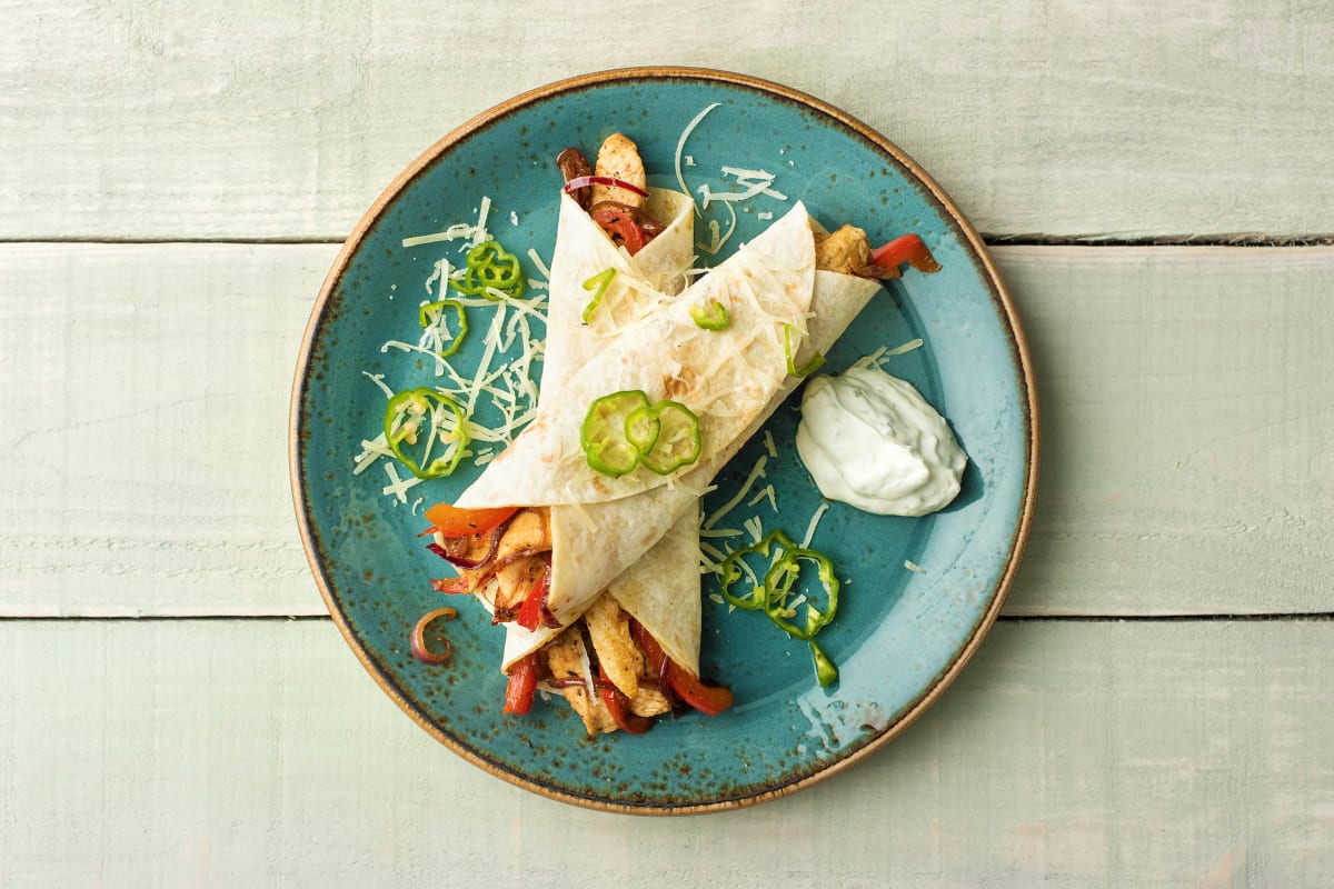 Chicken Fajitas with Pickled Chillies