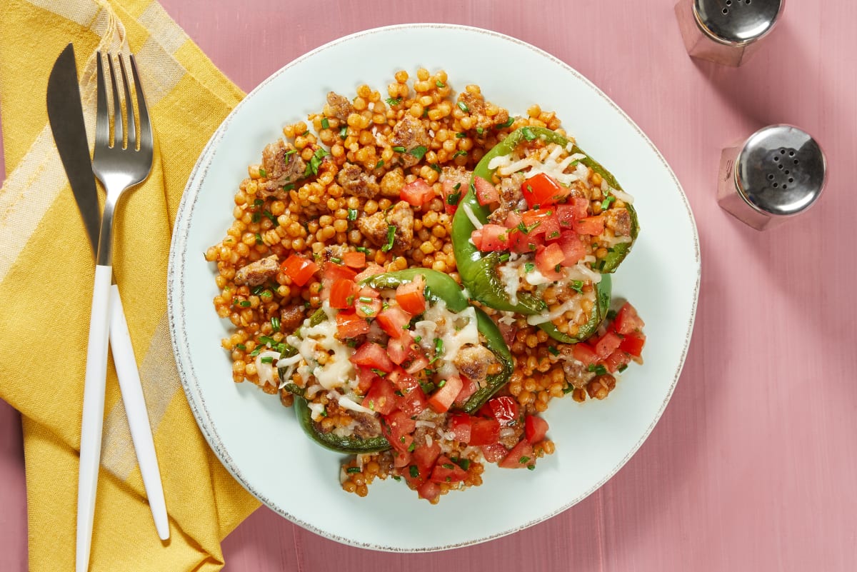 Chicken Sausage Stuffed Peppers