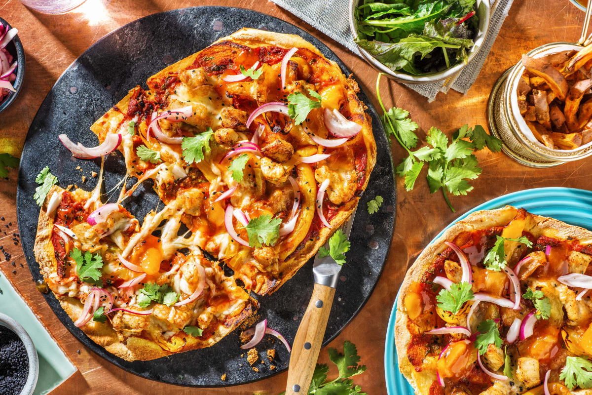 Chicken Tikka Naan Pizza