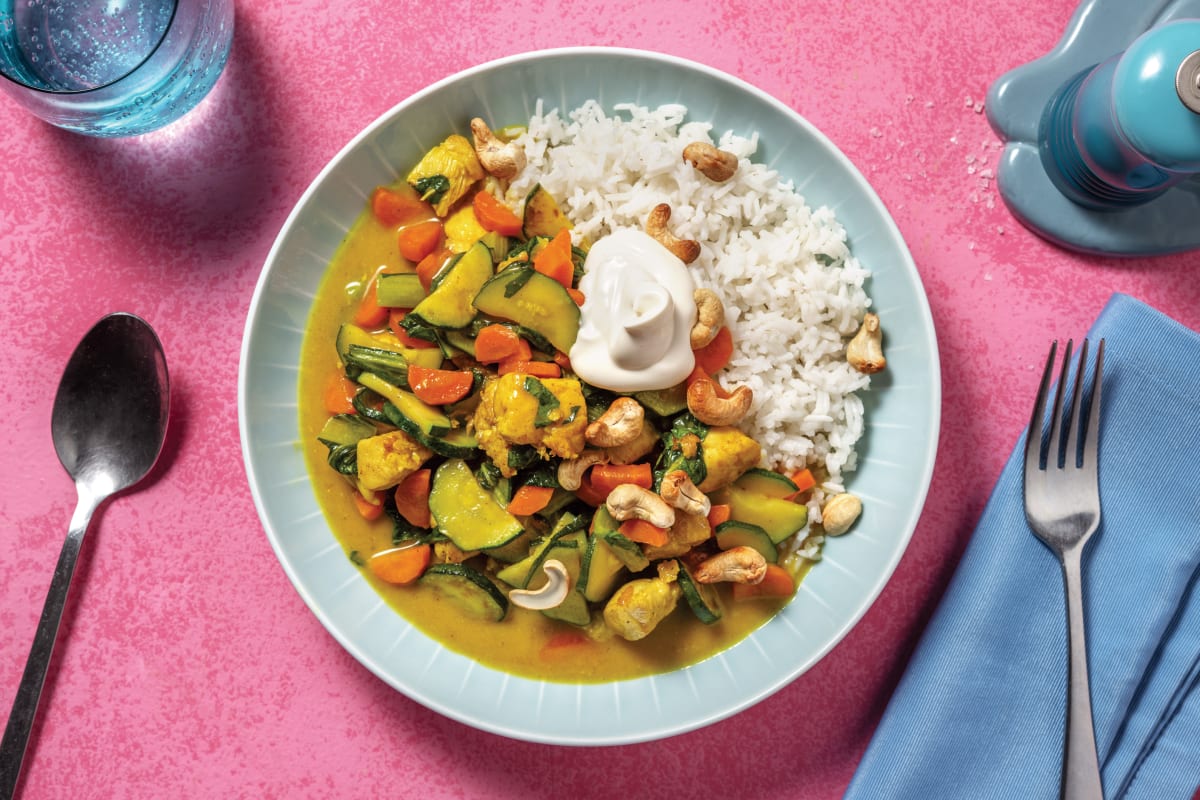 Easy Chicken Veggie Korma Curry