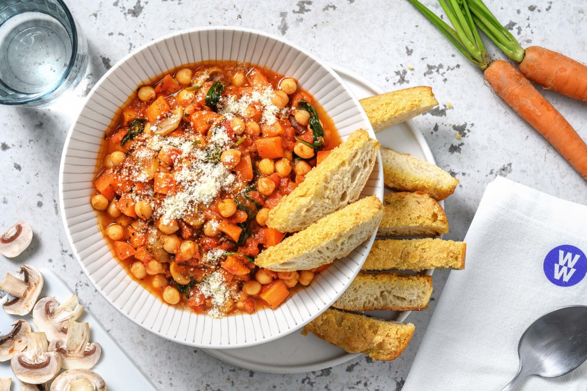 Chickpea and Spinach Ribollita