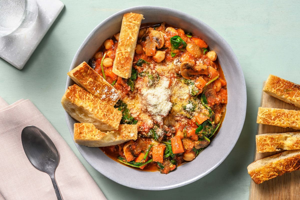 Chickpea and Spinach Ribollita Stew