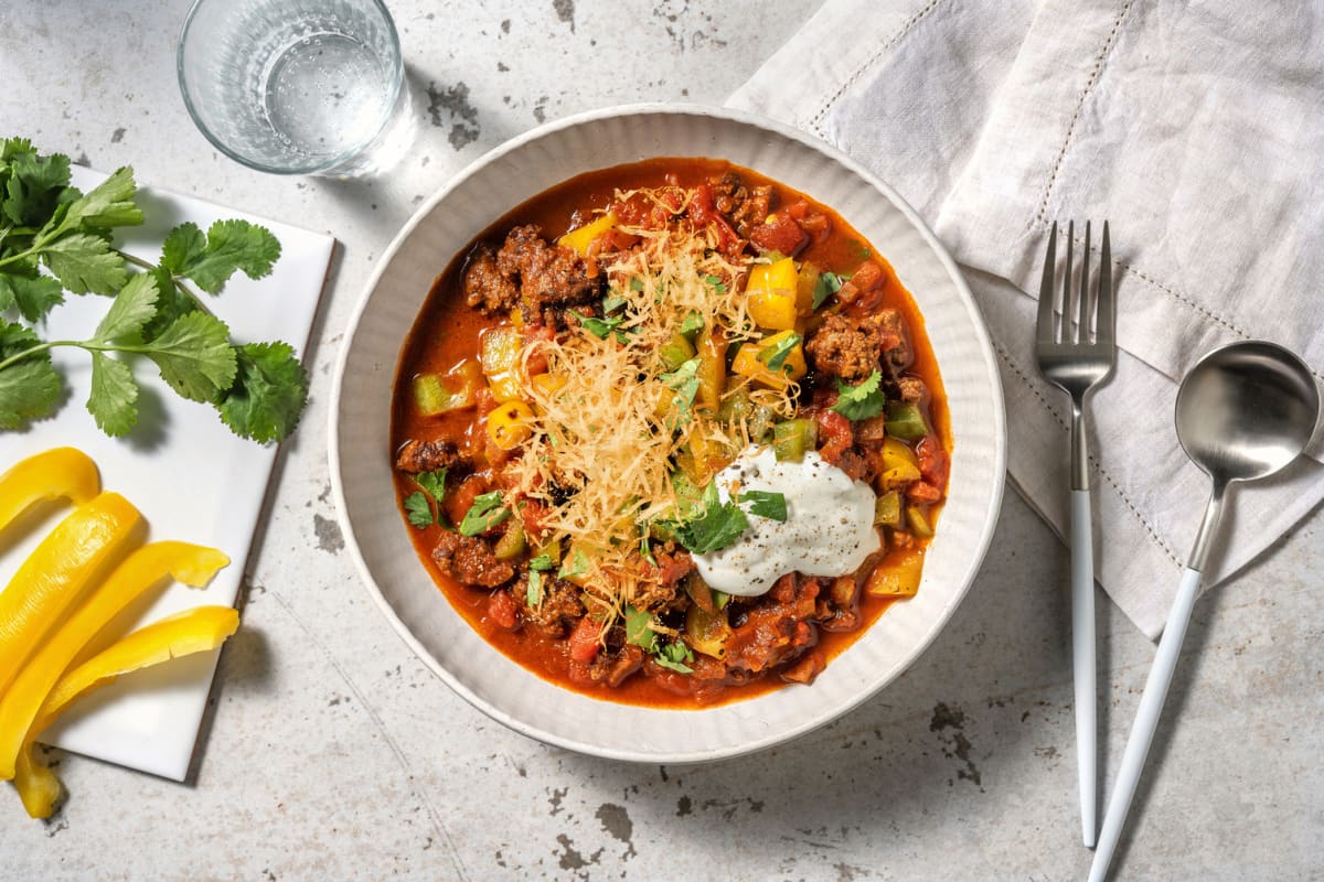 Carb Smart Jalapeño-Beyond Meat® Chili