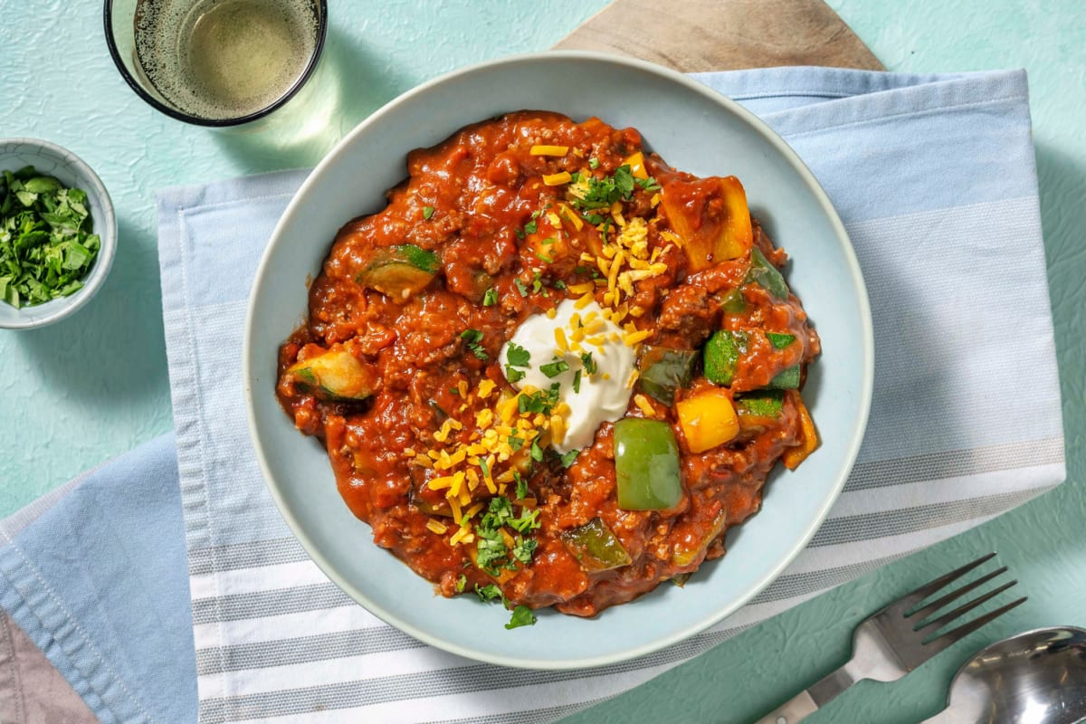 Carb Smart Chipotle Beef Chilli