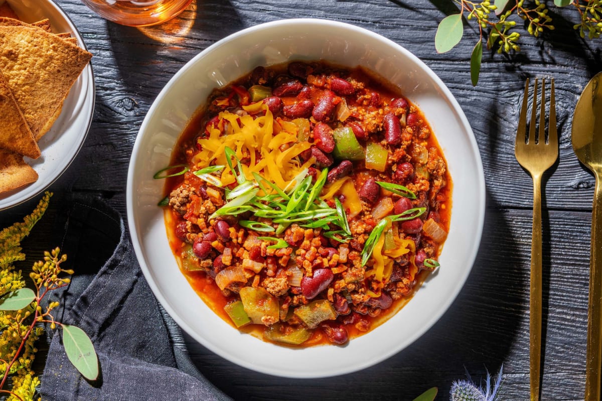 Smoky Bacon-Bison Chili