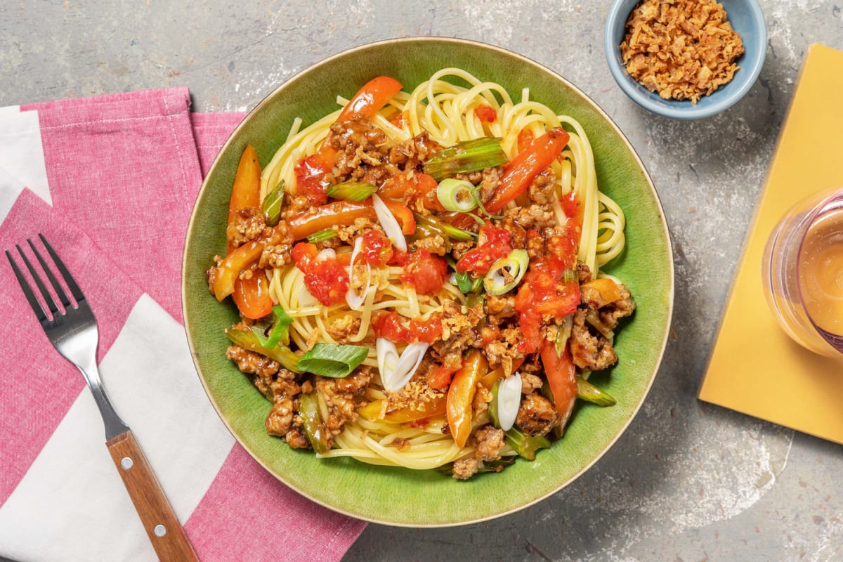 Chili-Garlic Beef Noodles