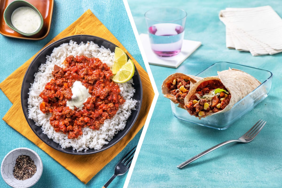 Chilli Con Carne with Zesty Soured Cream Dinner