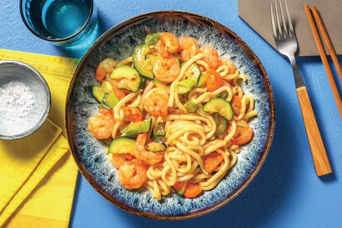 Easy Sweet Chilli Prawn & Noodle Stir-Fry