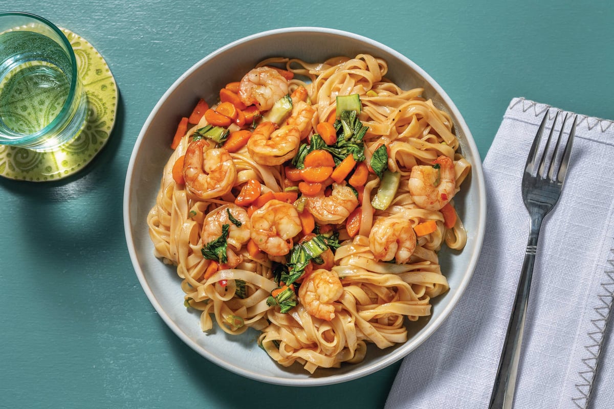 Easy Sweet Chilli Prawn & Noodle Stir-Fry