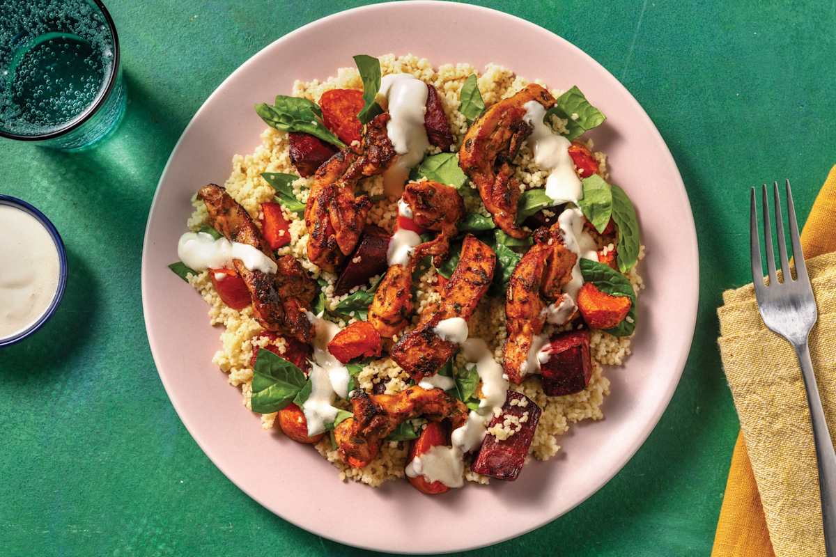 Garlic-Herb Chicken & Veggie-Bacon Couscous
